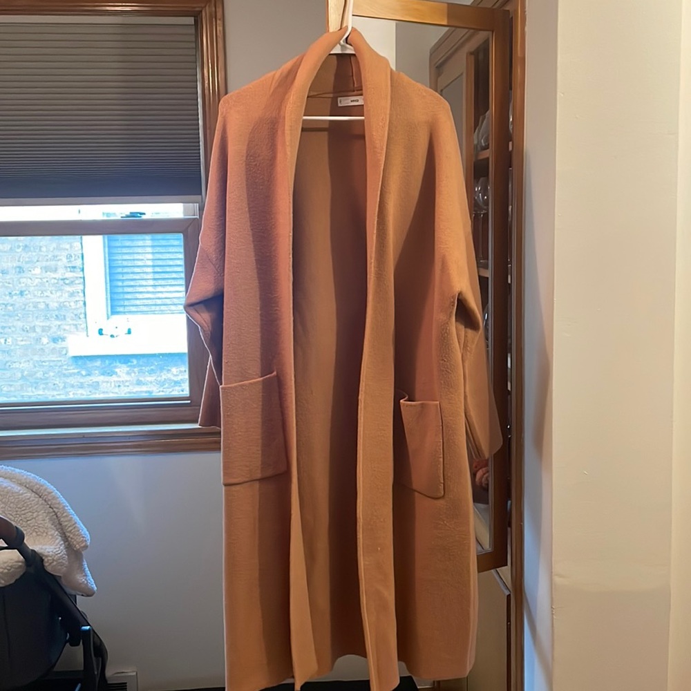Mango Oversized Knitted Coat with Pockets
